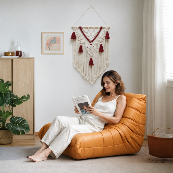 Tenture macramé bicolore fait main | Carmine