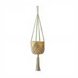 Suspension plante macramé losanges coton pour pot 20cm | Nora Décorations macramé