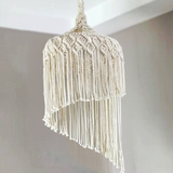 Abat-jour macramé lanterne à franges cascade en coton | Soleia Décorations macramé