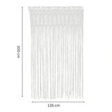 Rideau macramé grand format coton blanc 135x200 cm | Kael Décorations macramé