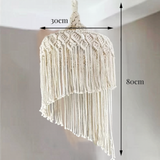 Abat-jour macramé lanterne à franges cascade en coton | Soleia Décorations macramé