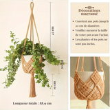 Suspension plante macramé losanges coton pour pot 20cm | Nora Décorations macramé