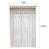 Rideau macramé porte coton naturel 95×200 cm | Tivara Décorations macramé
