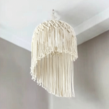 Abat-jour macramé lanterne à franges cascade en coton | Soleia Décorations macramé