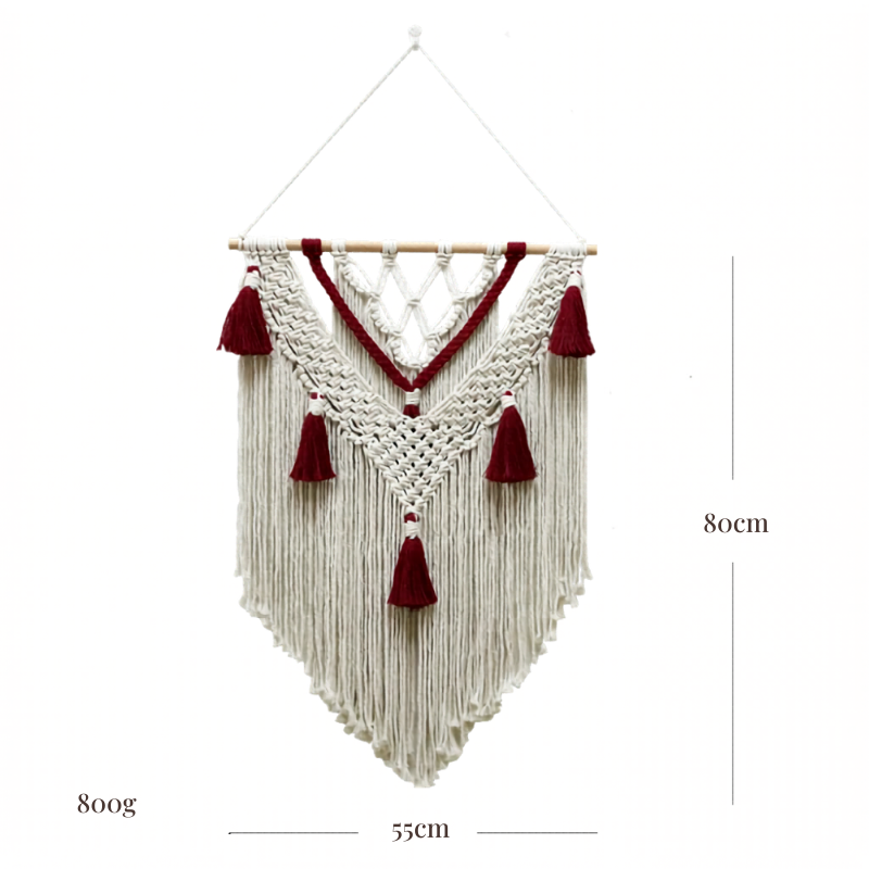 Tenture macramé bicolore fait main | Carmine