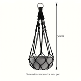 Suspension plante macramé duo — coton 50 cm Décorations macramé