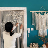 Rideau macramé feuillage | Velum Décorations macramé