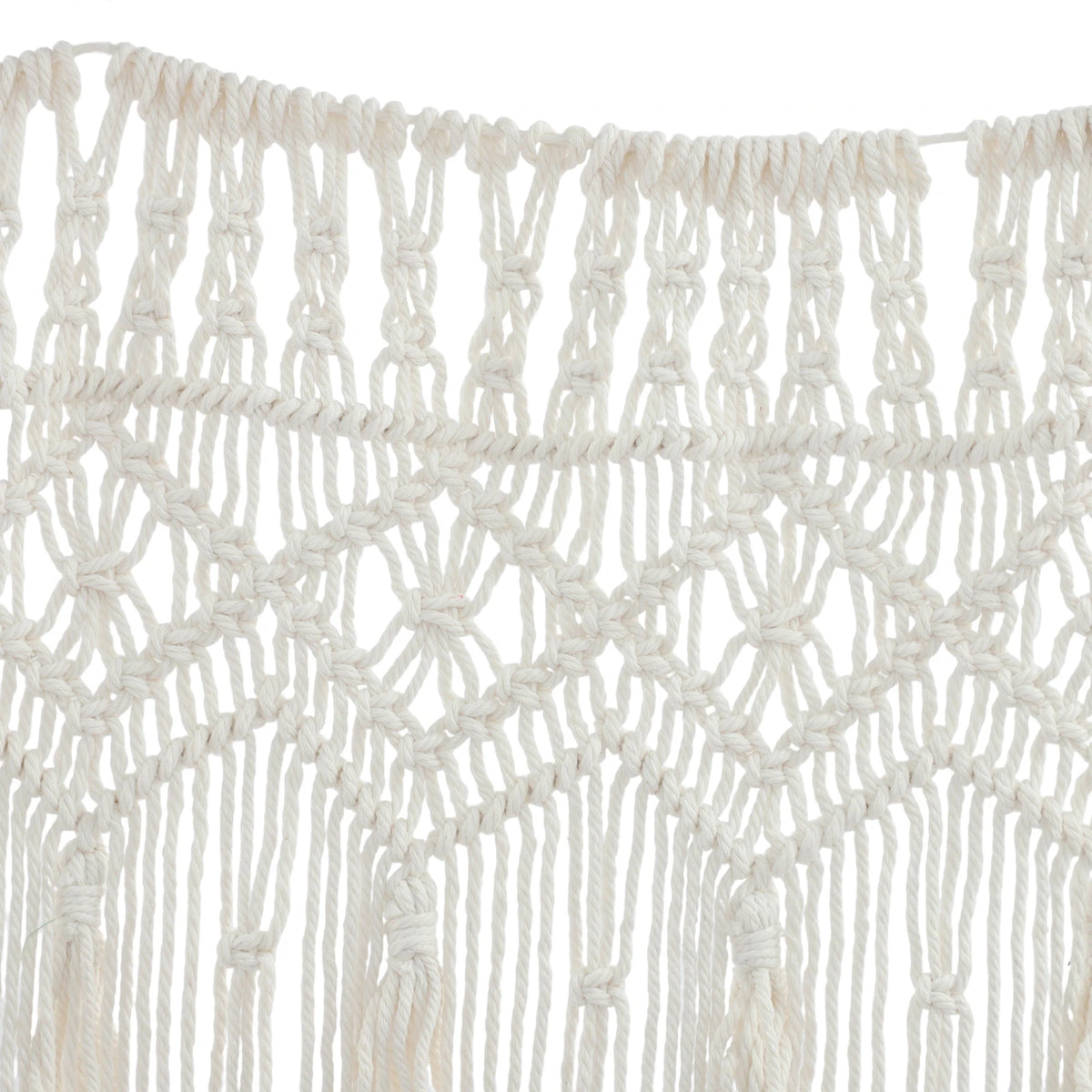 Hand-Woven Cotton String Door Curtain 4.43x6.56FT White Window Curtain Panel Bohemian Wall Hanging Decor for Balcony Kitchen Por Décorations macramé