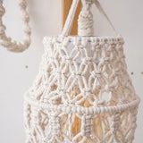 Macrames Lamp Shade Bohemian Cotton Rope Hanging Pendants Light Cover for Office Bedroom Living Room Nursery Dorm Decors Décorations macramé