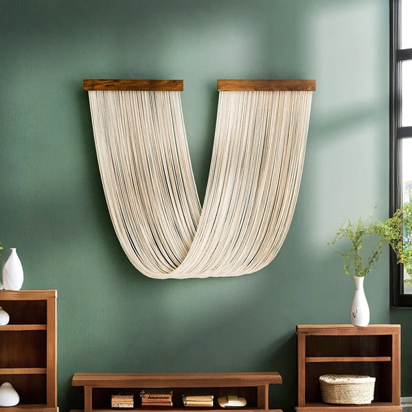 Wall Hanging Tapestry Bohemia Tassel Hand-Woven Curtain Tapestry Boho Decor House Decorations Living Room Hanging Decorations Décorations macramé