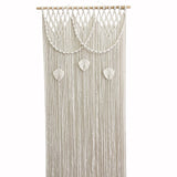 Rideau macramé plumes coton naturel séparation bohème | Zéphyr Décorations macramé