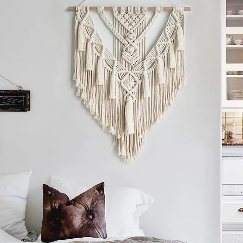 Tenture murale macramé géométrique bohème | Verana