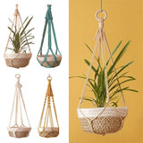 Suspension plante macramé en corde de coton, 4 coloris | Verdane Décorations macramé