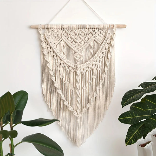 New Design Cotton Handwoven Wall Hanging, Modern Bohemian Nordic Tapestry for Bedroom Living Room Minimalist Decor Décorations macramé