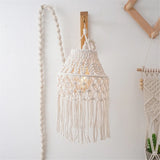 Macrames Lamp Shade Bohemian Cotton Rope Hanging Pendants Light Cover for Office Bedroom Living Room Nursery Dorm Decors Décorations macramé