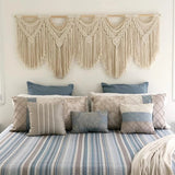 Tenture murale macramé coton naturel bâton bois inclus | Noriel Décorations macramé