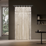 Rideau macramé grande largeur — coton naturel 120 × 195 cm | Alora Décorations macramé