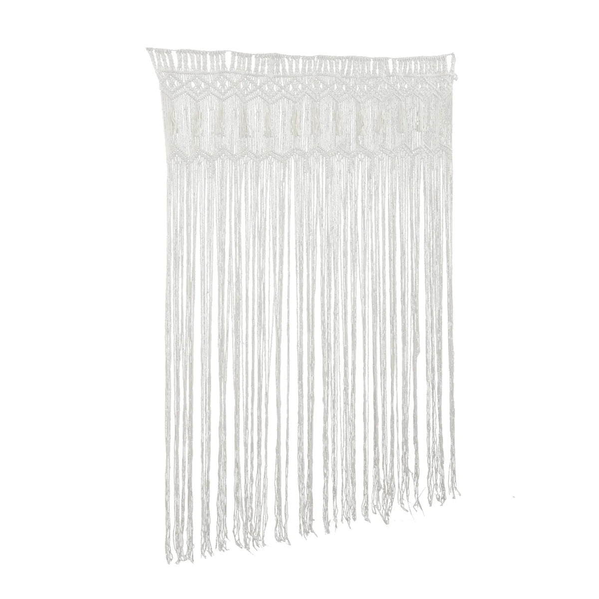 Hand-Woven Cotton String Door Curtain 4.43x6.56FT White Window Curtain Panel Bohemian Wall Hanging Decor for Balcony Kitchen Por Décorations macramé