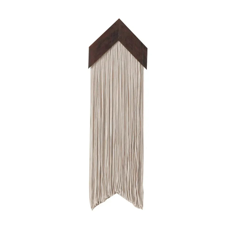 Macrame Wall Hanging Tapestry with Wooden Stick Hand-Woven Bohemia Tassel Curtain Tapestry Wedding Backgrou Boho Decor Décorations macramé