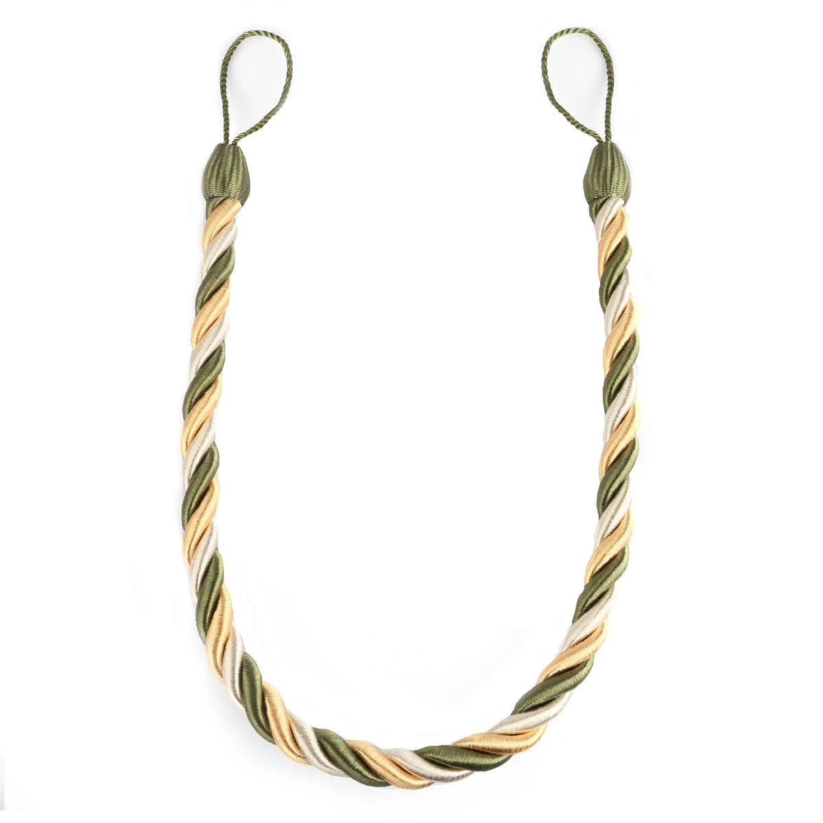 1Pc Handmade Weave Curtain Tieback Gold Curtain Holder Clip Buckle Rope Home Decorative Room Accessories Curtain Tie Backs Décorations macramé