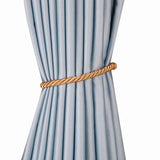 1Pc Handmade Weave Curtain Tieback Gold Curtain Holder Clip Buckle Rope Home Decorative Room Accessories Curtain Tie Backs Décorations macramé