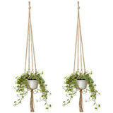1/6PCS Macrame Plant Hanger Vintage Rope Basket Outdoor Pot Holder Flower Garden Plant Hanger Indoor Wall Hanging Plant Pot Décorations macramé