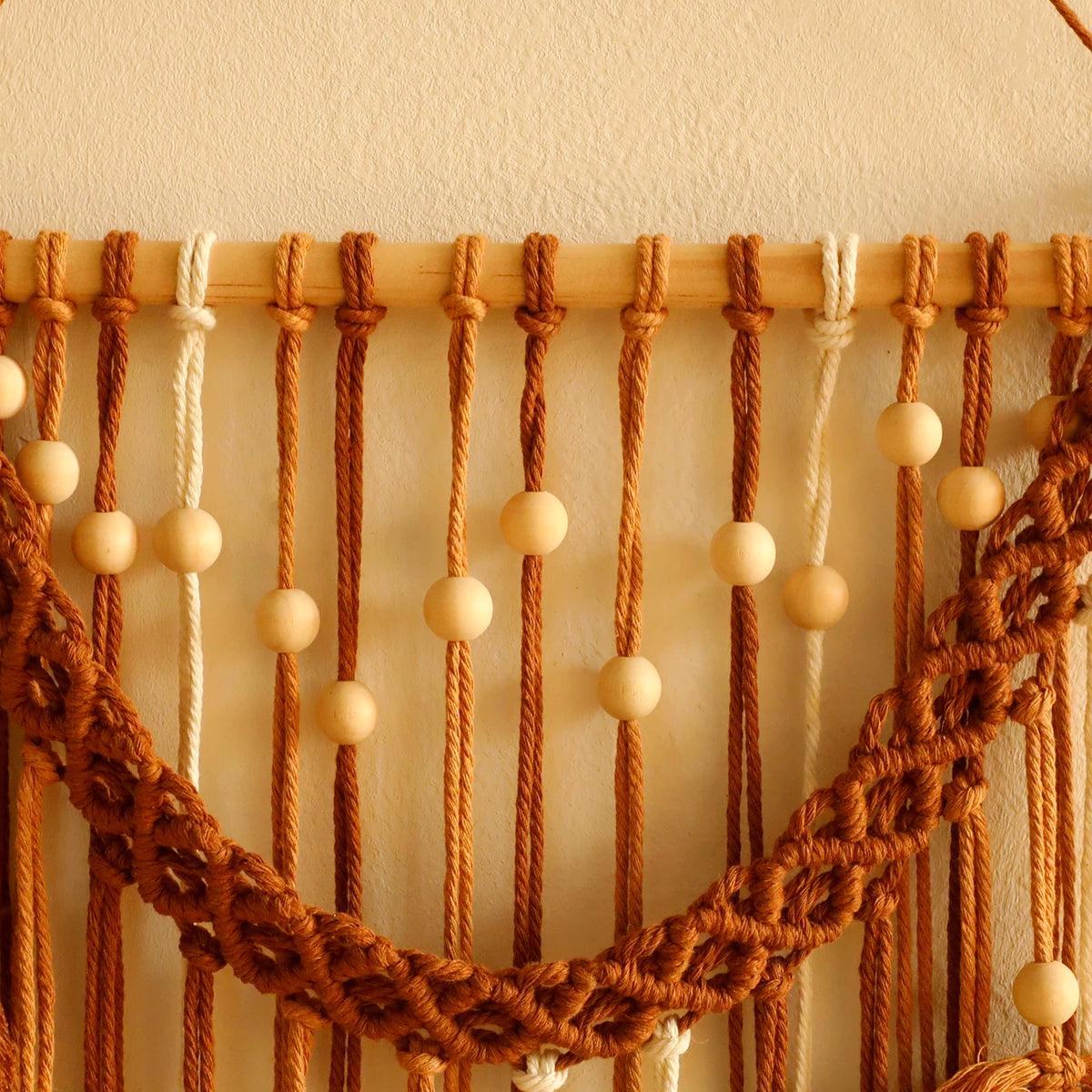 Leaf Macrame Tapestry Brown Green Wall Tapestry Boho Home Decoration Macrame Wall Hanging Home Living Room Decors Aesthetic Gift Décorations macramé