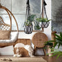 2pcs Bohemian Plant Hangers, Black White Macramé Holder with Hook for Indoor Outdoor Garden Decor Décorations macramé