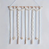 Boho Photo Display Clip Handmade Exquisite Tassel Wall Hanging Decoration Photograph Storage Tool With 20 Wooden Clips Décorations macramé