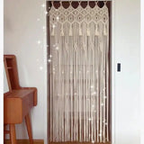 Rideau macramé porte coton naturel 95×200 cm | Tivara Décorations macramé