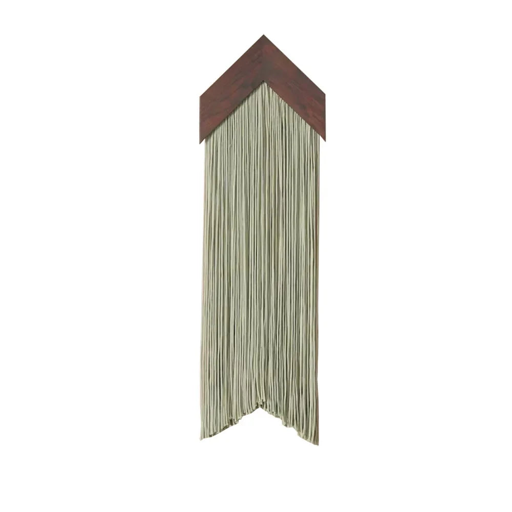 Macrame Wall Hanging Tapestry with Wooden Stick Hand-Woven Bohemia Tassel Curtain Tapestry Wedding Backgrou Boho Decor Décorations macramé