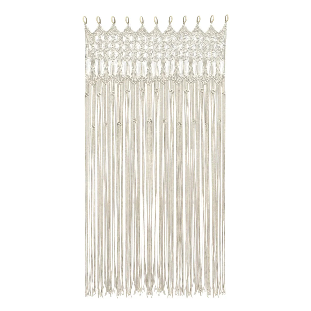 Handmade Macrame Door Curtain in Boho Style, 120x195 cm, Thread Curtain Boho Curtain for Balcony Door Window, Decor for Bedroom Décorations macramé