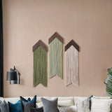 Macrame Wall Hanging Tapestry with Wooden Stick Hand-Woven Bohemia Tassel Curtain Tapestry Wedding Backgrou Boho Decor Décorations macramé