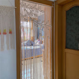 Hand-woven Macrame Cotton Door Curtain Tapestry Wall Hanging Art Tapestry Boho Decoration Bohemia Wedding Backdrop Tapestry Décorations macramé