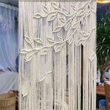 Hand-woven Macrame Cotton Door Curtain Tapestry Wall Hanging Art Tapestry Boho Decoration Bohemia Wedding Backdrop Tapestry Décorations macramé