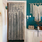 Hand-woven Macrame Cotton Door Curtain Tapestry Wall Hanging Art Tapestry Boho Decoration Bohemia Wedding Backdrop Tapestry Décorations macramé