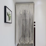 Rideau macramé grande largeur coton naturel 115 × 200 cm | Kheïma Décorations macramé