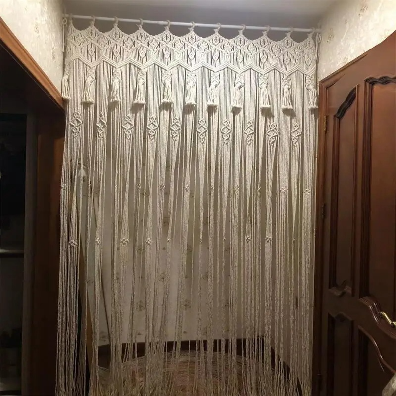 3-Rideau Macramé 3 Décorations macramé