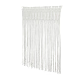 Hand-Woven Cotton String Door Curtain 4.43x6.56FT White Window Curtain Panel Bohemian Wall Hanging Decor for Balcony Kitchen Por Décorations macramé