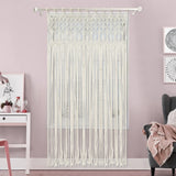 Handmade Macrame Door Curtain in Boho Style, 120x195 cm, Thread Curtain Boho Curtain for Balcony Door Window, Decor for Bedroom Décorations macramé