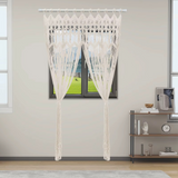 Rideau macramé grande largeur — coton naturel 120 × 195 cm | Alora Décorations macramé