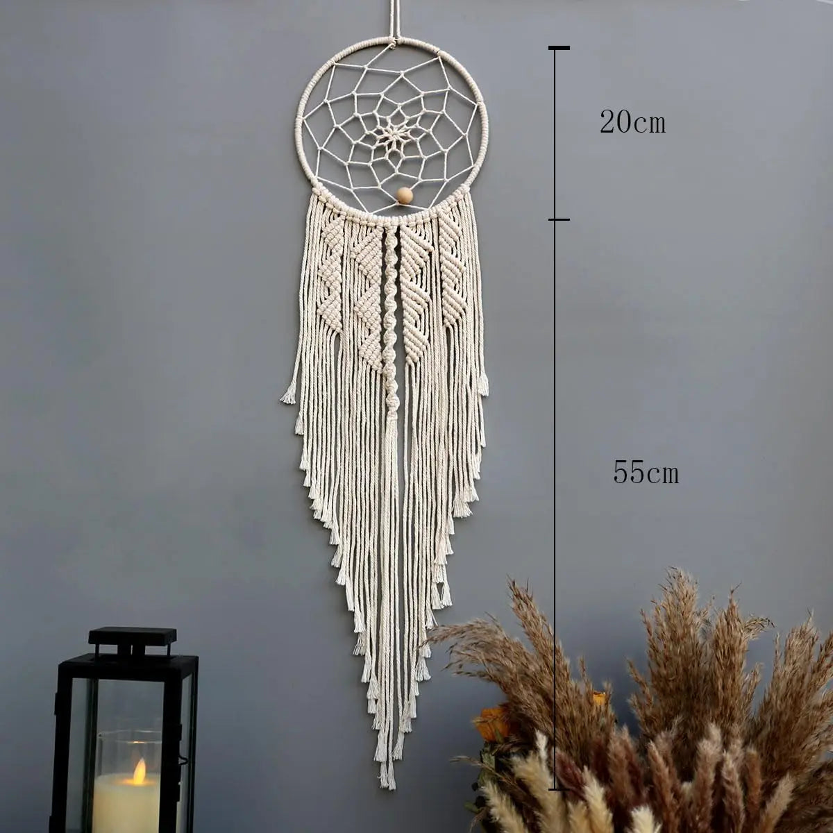 Macrame Dream Catcher Nordic Wall Tapestry Ramadan Decoration Home Room Decoration Bohemian Wall Hanging Decoration Décorations macramé