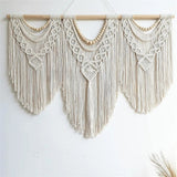 Tenture murale macramé coton naturel bâton bois inclus | Noriel Décorations macramé