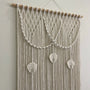 Rideau macramé plumes coton naturel séparation bohème | Zéphyr Décorations macramé