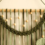 Leaf Macrame Tapestry Brown Green Wall Tapestry Boho Home Decoration Macrame Wall Hanging Home Living Room Decors Aesthetic Gift Décorations macramé