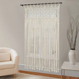 Handmade Macrame Door Curtain in Boho Style, 120x195 cm, Thread Curtain Boho Curtain for Balcony Door Window, Decor for Bedroom Décorations macramé