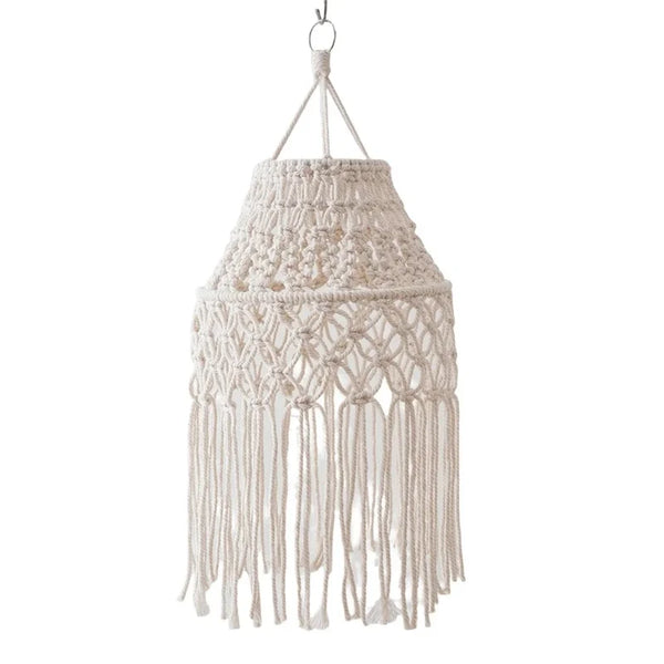 Macrames Lamp Shade Bohemian Cotton Rope Hanging Pendants Light Cover for Office Bedroom Living Room Nursery Dorm Decors Décorations macramé