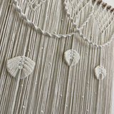 Rideau macramé plumes coton naturel séparation bohème | Zéphyr Décorations macramé