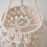 Abat-jour macramé Alma — rendu lumière coton naturel