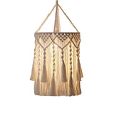 Abat-jour macramé Aura franges cascade, décoration intérieur bohème